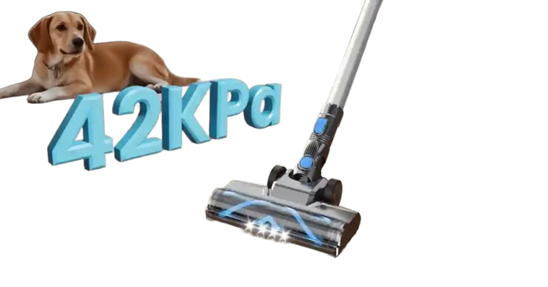 INSE Cordless Vacuum Review 2026 with 42KPa powerful suction picking up pet hair.