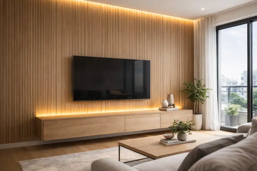 Modern accent wall created using AI for home design ideas