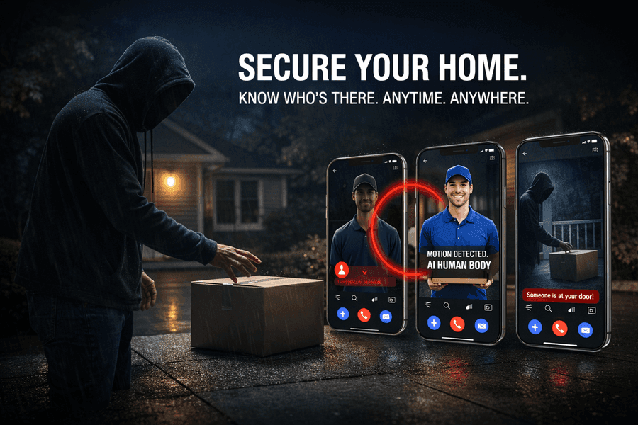 Top-rated Best Smart Video Doorbells on Temu featuring wireless AI security cameras and smartphone connectivity.