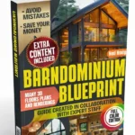 Building a barndominium book review - Barndominium Blueprint by Ned Hodges cover showing modern 3D floor plans and full-color renderings.
