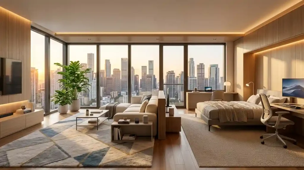 Small Space Lifestyle 2026 rug zoning studio