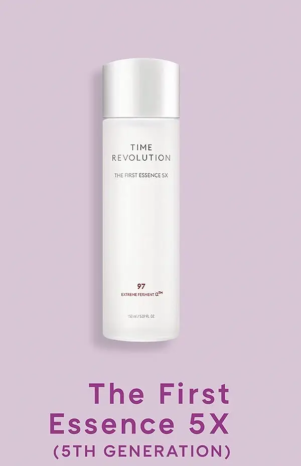 Missha Time Revolution The First Essence 5X 5th Generation skincare bottle