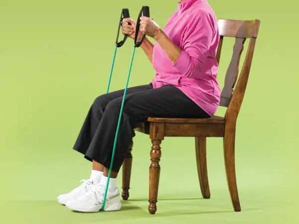 Maintaining physical fitness in older adults with seated resistance band exercise for upper body strength