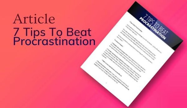 7 Tips to Beat Procrastination eCover - Productivity and Time Management Guide